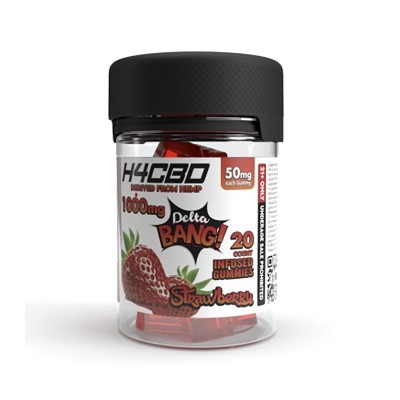 Deltabang H4CBD Gummies Cubes Strawberry 1000mg